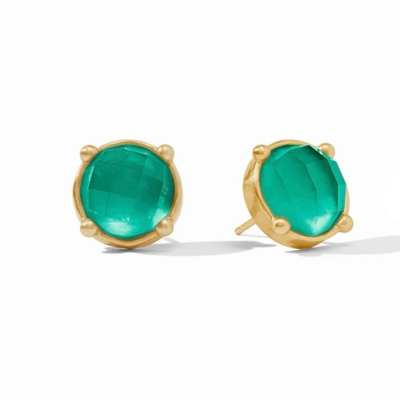 Julie Vos Honey Stud earrings in iridescent emerald - Picture 1 of 1